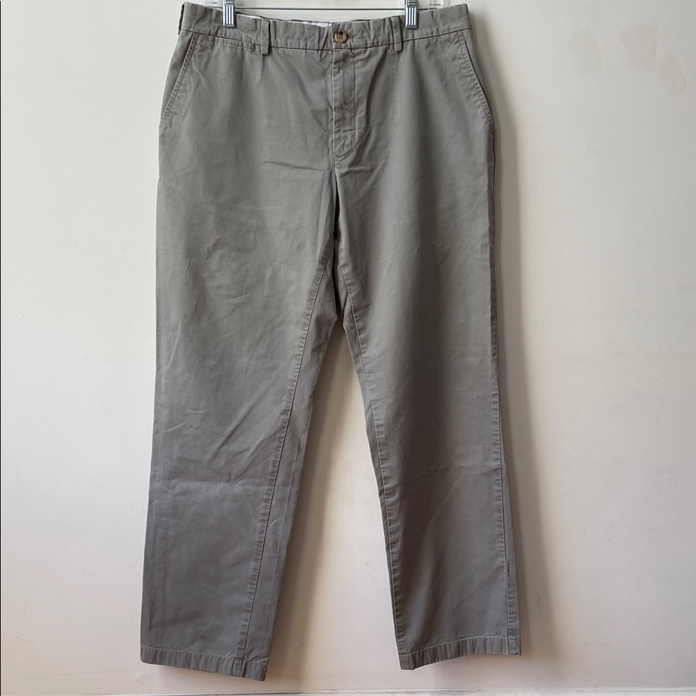 Vintage Burberry Men's Khaki Chinos distressed size 35r